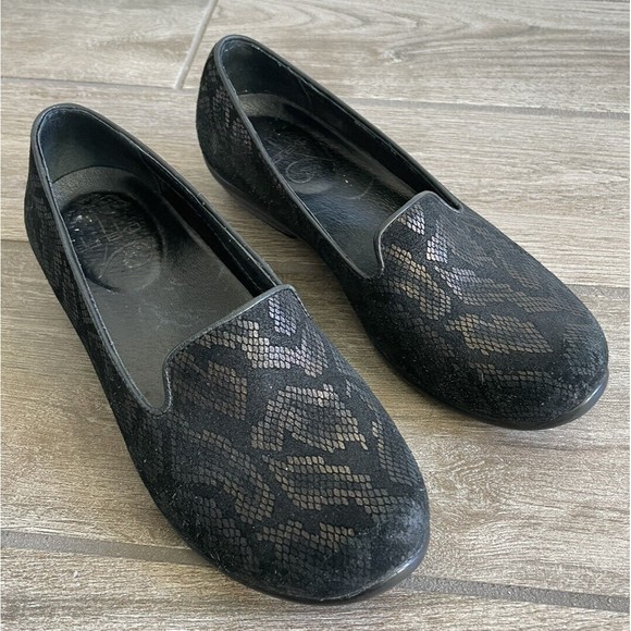 Dansko Shoes - Dansko Olivia Slip Ons Shoes Bronze Snake Print Sz 36 5.5 to 6 Comfy Loafers